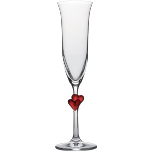 Stolzle Lausitz L'amour kieliszek do szampana z czerwonym sercem 175 ml. 2 szt.
