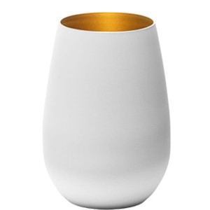 Stolzle Lausitz Olympic szklanka biało złota 465 ml. 6 szt.