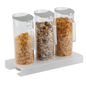 Dyspenser do płatków potrójny 3 x 1,5 l.