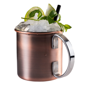 Kubek miedziany antyczny do drinków, piwa Moscow Mule 450 ml.