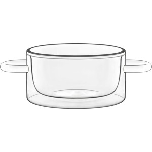 Schonwald PlayGround Glass szklana miseczka, garnek z podwójną ścianką 10 cm. 