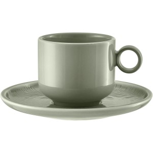 Schonwald Shiro Glaze Steam filiżanka do kawy, herbaty z podstawkiem 200 ml. 