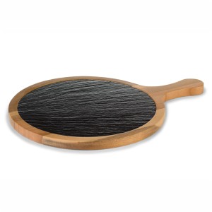 Pujadas Vollrath taca łupkowa w drewnianej desce 26,5 cm.
