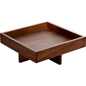 Schonwald PlayGround Ananti Walnut drewniana taca z podstawą 18 cm x 18 cm. 