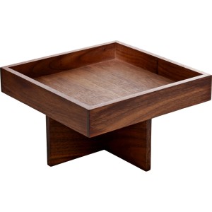 Schonwald PlayGround Ananti Walnut drewniana taca z podstawą 18 cm x 18 cm. 