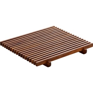 Schonwald PlayGround Ananti Walnut drewniana taca do serwowania pieczywa 18 cm x 18 cm.