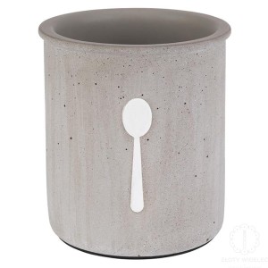 Pojemnik na sztućce, łyżki, betonowy 14 cm.