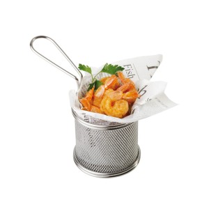 Koszyk okrągły do serwowania potraw snack holder 8 cm