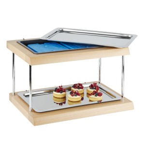 Witrynka prostokątna chłodząca dwupoziomowa 60 x 41 x 36 cm. 