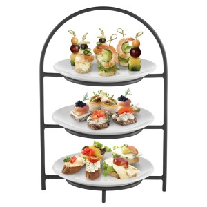 WMF Czarny stojak do talerzy 24 cm i 26 cm – Neutral Black do bufetu i restauracji