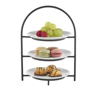 WMF czarny Stojak na desery Neutral Black 25,5 cm – na talerze do śr 16 cm