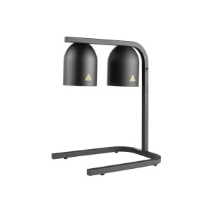 Pujadas Vollraht lampa grzewcza nablatowa podwójna, czarna, wysokość: 77 cm