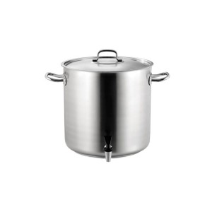 Pujadas Vollrath Inox Pro Wysoki garnek z kranem do grzańca ze stali nierdzewnej 45 cm