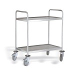Pujadas Vollrath Wózek serwisowy spawany ze stali nierdzewnej, 2-poziomowy, 90×50 cm