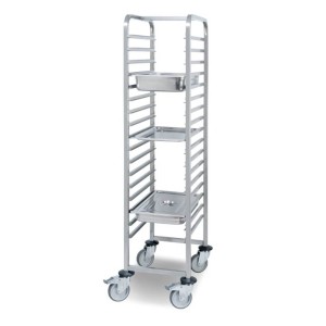 Pujadas Vollrath Wózek GN 1/1 na 17 prowadnic, stal nierdzewna, 45,5×63,5×171 cm