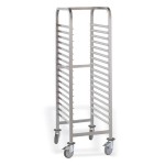 Pujadas Vollrath Wózek GN 1/1 na 17 prowadnic, stal nierdzewna, do samodzielnego montażu, 45,5×63,5×171 cm