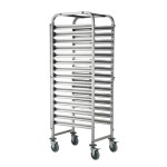 Pujadas Vollrath Wózek GN 1/1 na 15 prowadnic, stal nierdzewna, do samodzielnego montażu, 63×45,5×171 cm