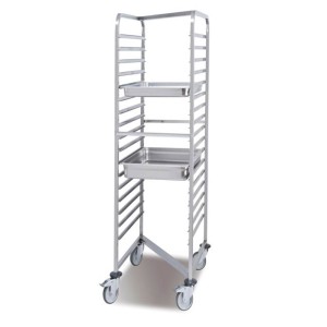 Pujadas Vollrath Wózek na 17 prowadnic GN 1/1, stal nierdzewna 45,5×63×171 cm