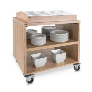 Pujadas Vollrath Wózek serwisowy na sztućce talerze