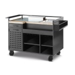 Pujadas Vollrath Wózek do serwowania koktajli z modułem roboczym ze stali nierdzewnej