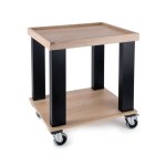 Pujadas Vollrath Wózek serwisowy Gueridon z dębu i melaminy