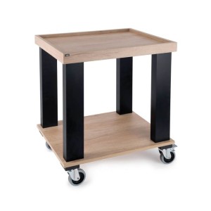 Pujadas Vollrath Wózek serwisowy Gueridon z dębu i melaminy
