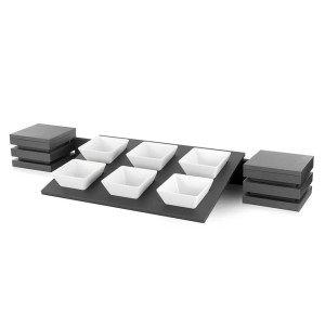 Pujadas Vollrath Cubic zestaw bufetowy na 6 kwadratowych misek