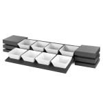 Pujadas Vollrath Cubic zestaw bufetowy na 8 kwadratowych misek