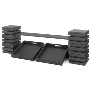 Pujadas Vollrath Cubic zestaw bufetowy 2-poziomowy na tace 40x40 cm