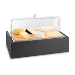Pujadas Vollrath Cubic taca bufetowa z pokrywą do serów czarna